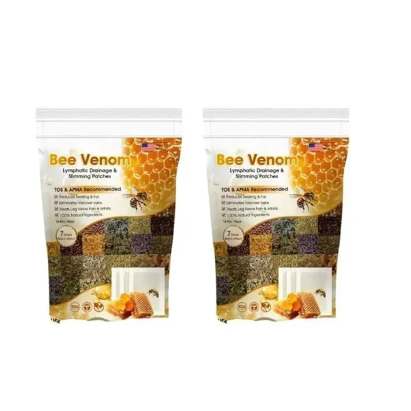 New Bee Venom Foot Patches Stress Relief Detox Patch Solution (1 BOX x 10 Patches)(PACK OF 2)