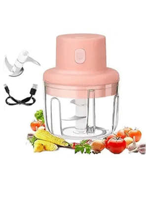 250ML Electric Mini Garlic and Meat Chopper | Portable Food Processor with Stainless Steel Blades for Quick Chopping of Vegetables, Fruits, Nuts, and More