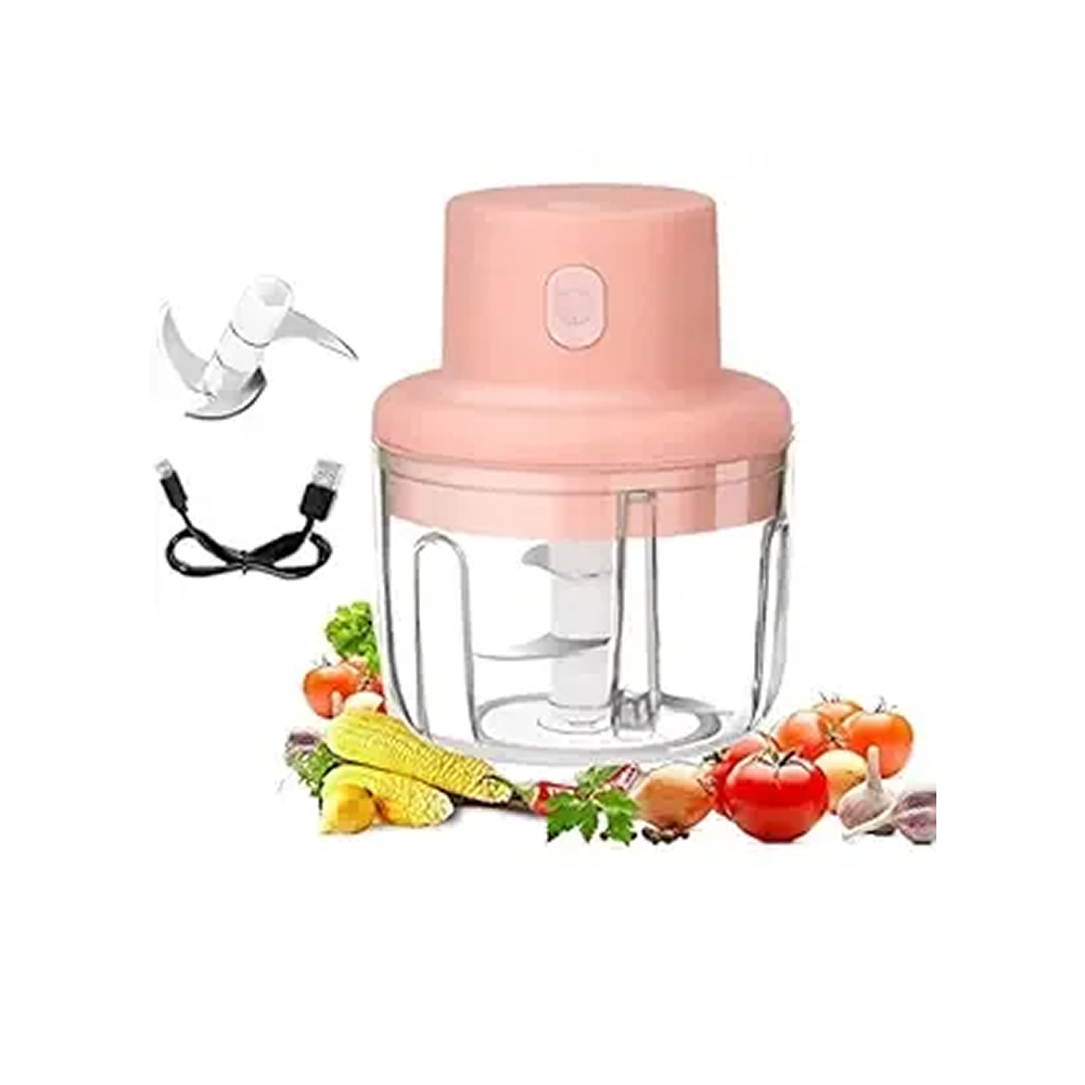 250ML Electric Mini Garlic and Meat Chopper | Portable Food Processor with Stainless Steel Blades for Quick Chopping of Vegetables, Fruits, Nuts, and More