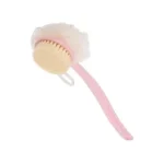 Bath Brush with Handle – Long Handle Body Scrubber for Shower & Bath | Exfoliating Back & Body Brush for Soft, Smooth Skin