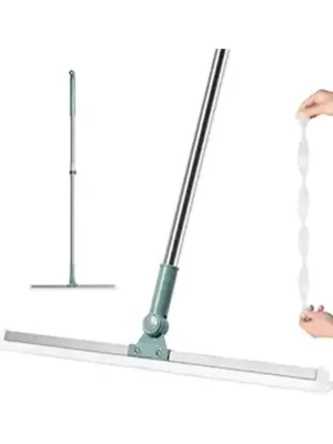 Heavy Duty Magic Broom Silicon Floor Wiper, Premium Floor Cleaning Squeegee,erfect for Bathroom and Kitchen Floors, Stainless Steel Extendable Handle, Easy Floor Cleaning Tool