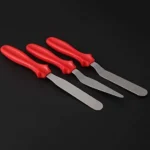 Spatula Set with Plastic Handle Stainless Steel Icing Spatula Variety Set & Cake Decorating Tools