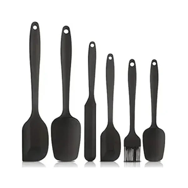 6 Pcs Made of 100% Food Grade Silicone One Piece Design Seamless Heat-Resistant Spatula Perfect for Spatula Cooking, Baking and Mixing