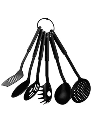 6 Pcs Nonstick Spatula Soup SpoonTurner, Ladle,Serving Spoon, Nylon Heat-Resistant Nonstick Spoon, Kitchen Cooking Utensil Tools