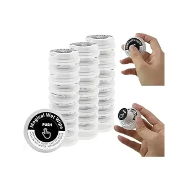 Pressed Portable Wet And Dry Wipes,Press Pop up Hand