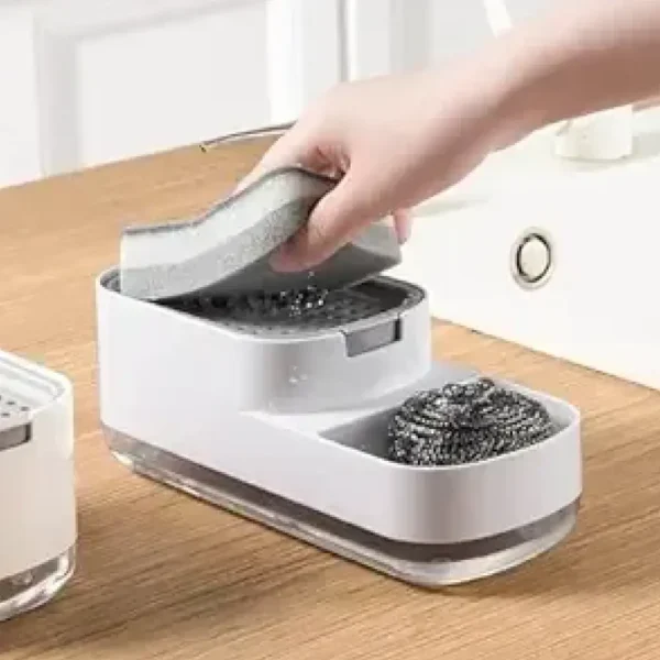 3 in 1 Soap Dispenser with Sponge Holder