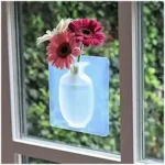 Airovia Wall Hanging Silicone Flower Pot Sticker Plant Rack for Decoration Home Kitchen Office Bathroom