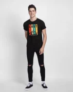 Men's Black Lost Mountains Graphic Printed T-shirt