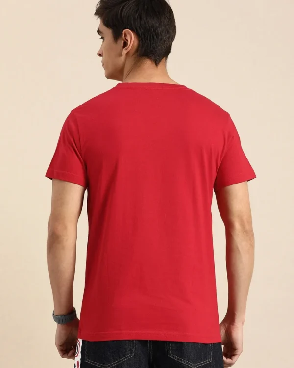 Men's Red Moon Rider Graphic Printed T-shirt