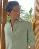 Men's Sage Green Cotton Linen Shirt