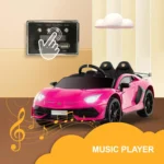 Uenjoy 12V Kids Electric Ride On Car Lamborghini Aventador SVJ Motorized Vehicles with Remote Control, Battery Powered