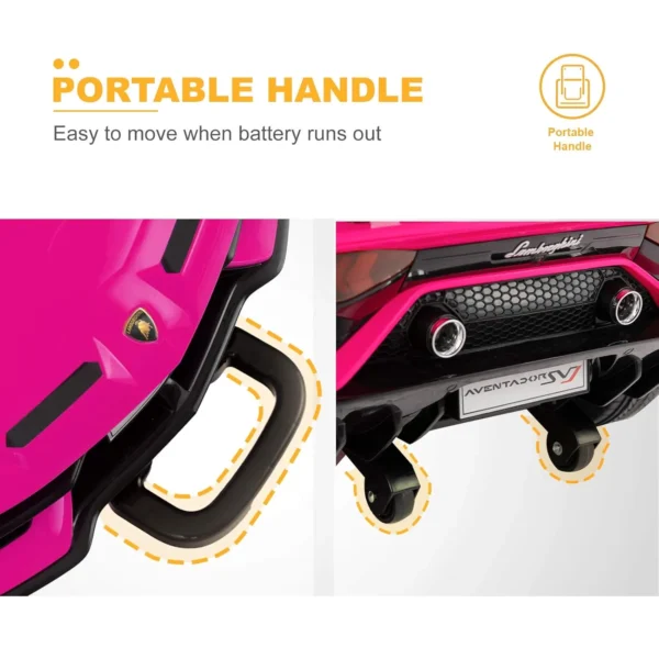 Uenjoy 12V Kids Electric Ride On Car Lamborghini Aventador SVJ Motorized Vehicles with Remote Control, Battery Powered