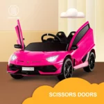 Uenjoy 12V Kids Electric Ride On Car Lamborghini Aventador SVJ Motorized Vehicles with Remote Control, Battery Powered