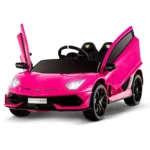 Uenjoy 12V Kids Electric Ride On Car Lamborghini Aventador SVJ Motorized Vehicles with Remote Control, Battery Powered