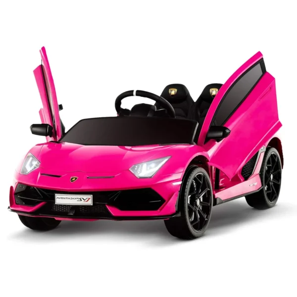 Uenjoy 12V Kids Electric Ride On Car Lamborghini Aventador SVJ Motorized Vehicles with Remote Control, Battery Powered