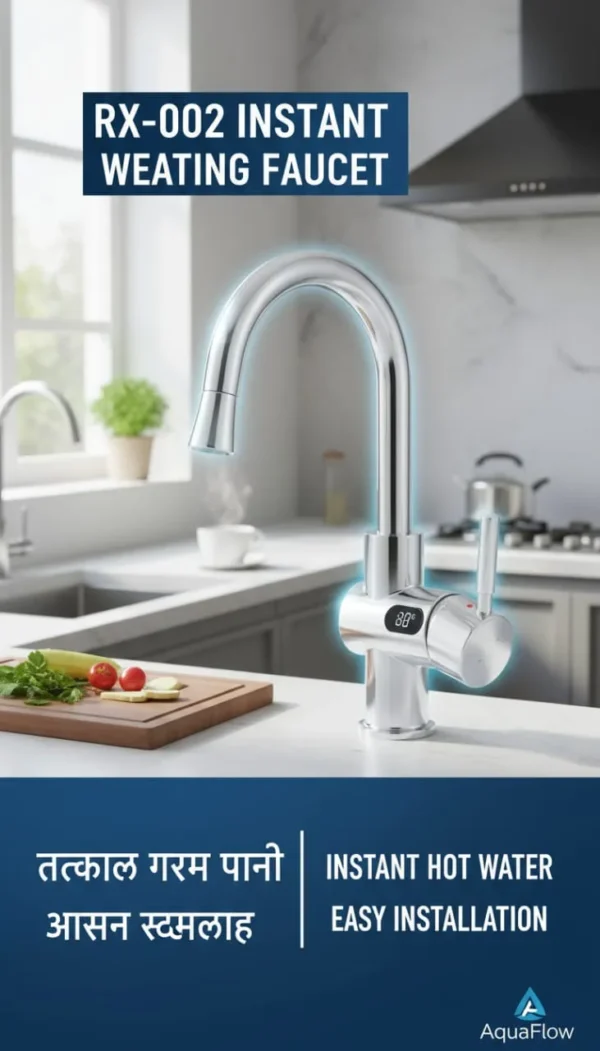 Electric Heating Tap | Instant Hot Water in Just 3 Seconds